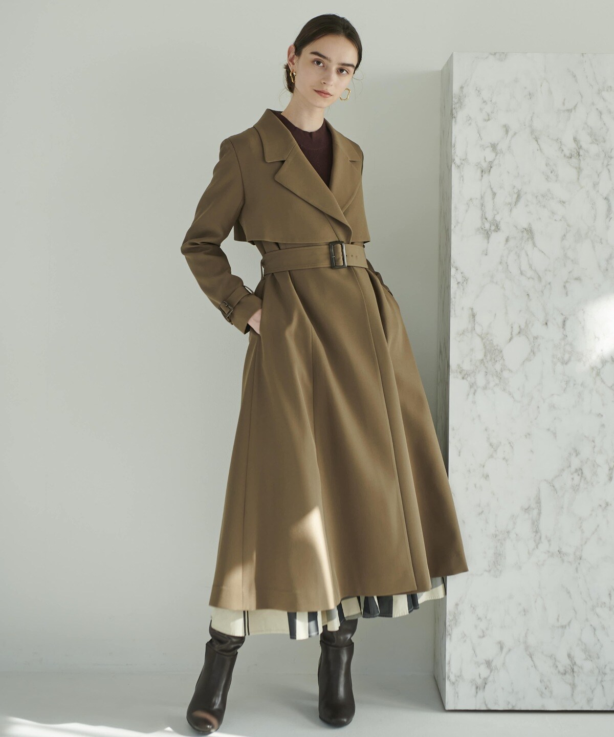 ダブルクロストレンチコート M ブラウン And Couture 公式オンラインショップ バーンデストローズ