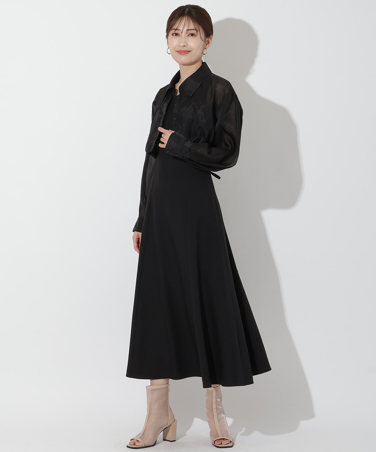 And couture アンドクチュール メルトンビーバーDROPショルダーコート 38M