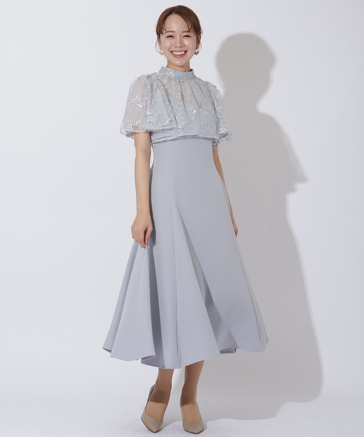 ラメフラワーチュールレイヤードドレスand couture