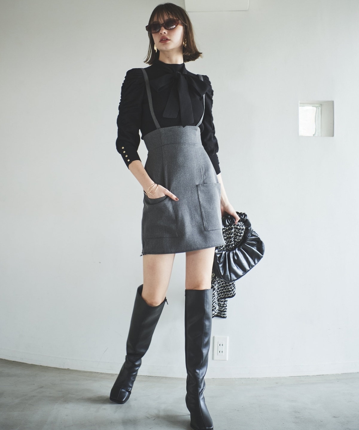 サスペ付き2wayスカート