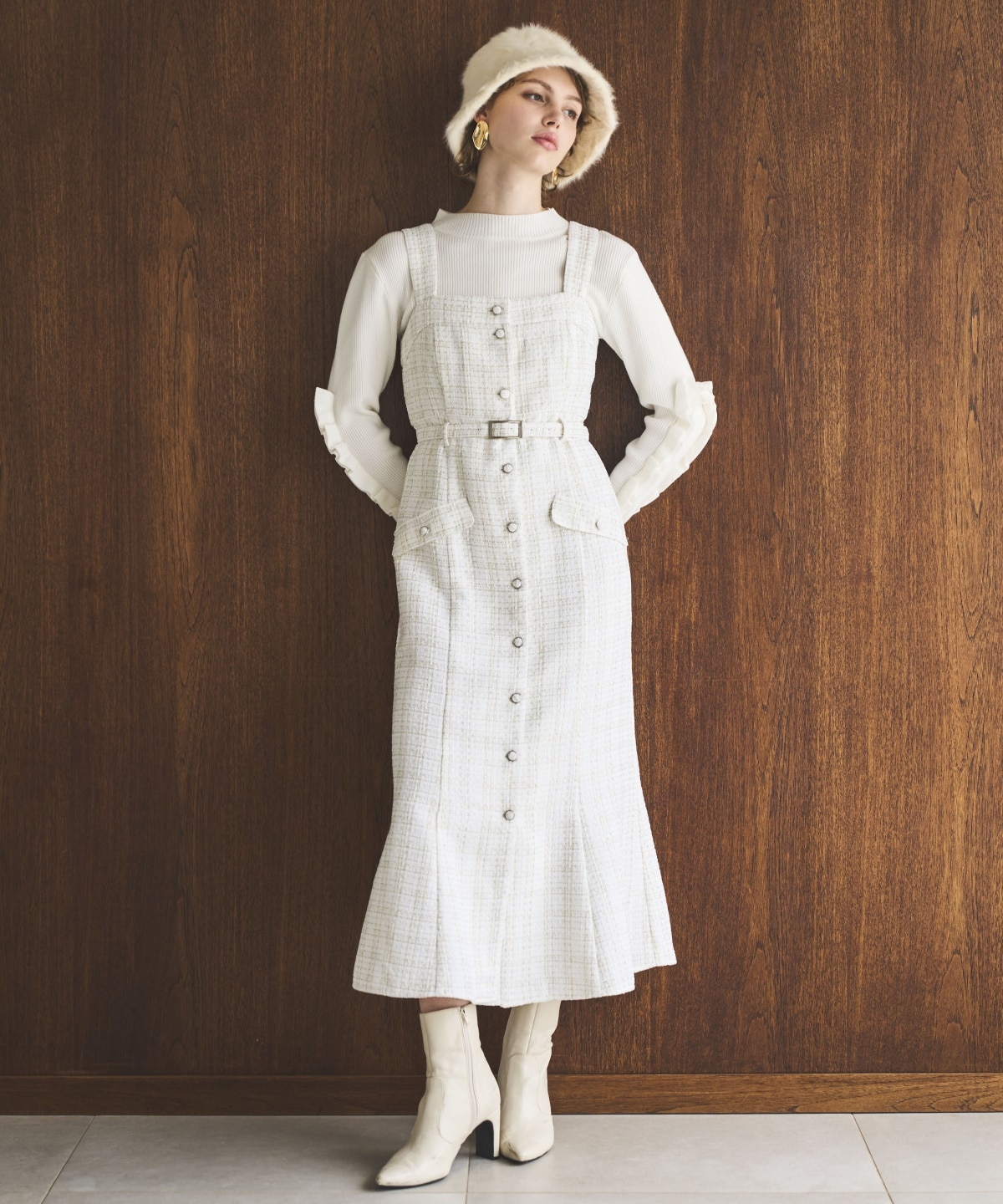 ツイードキャミジャンスカ