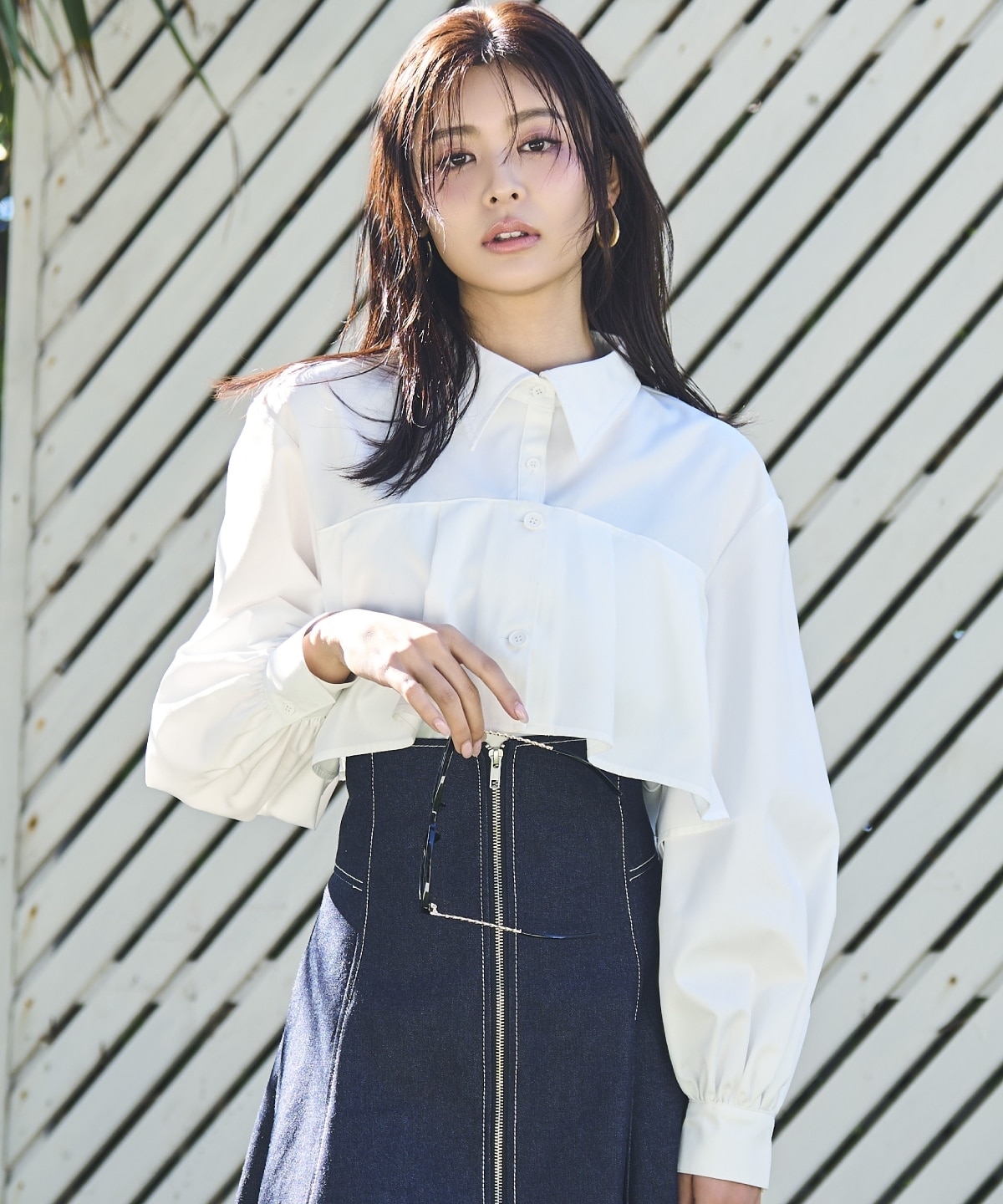 ヨークデザインタックシャツ