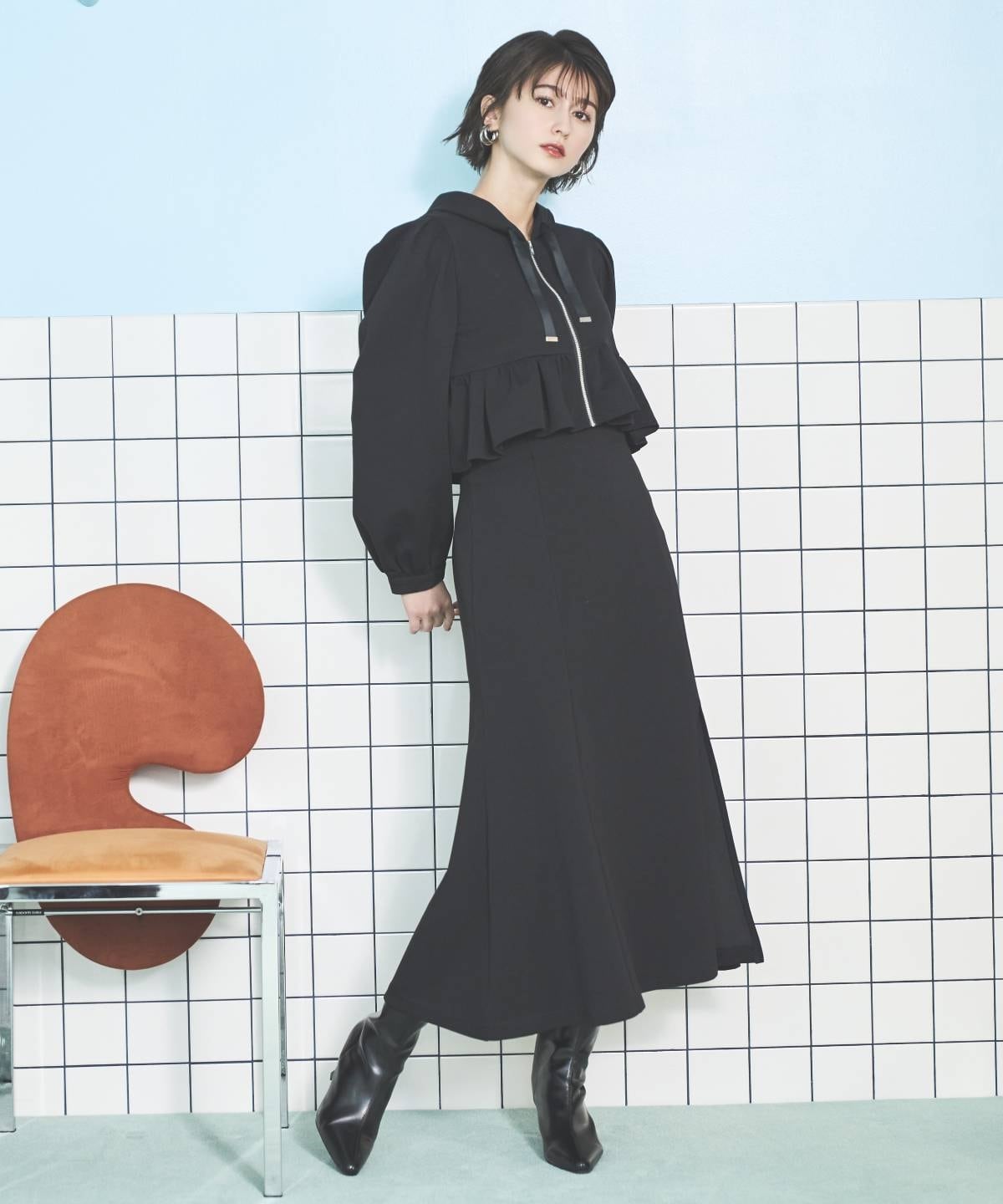 ペプラムパーカーセットアップ