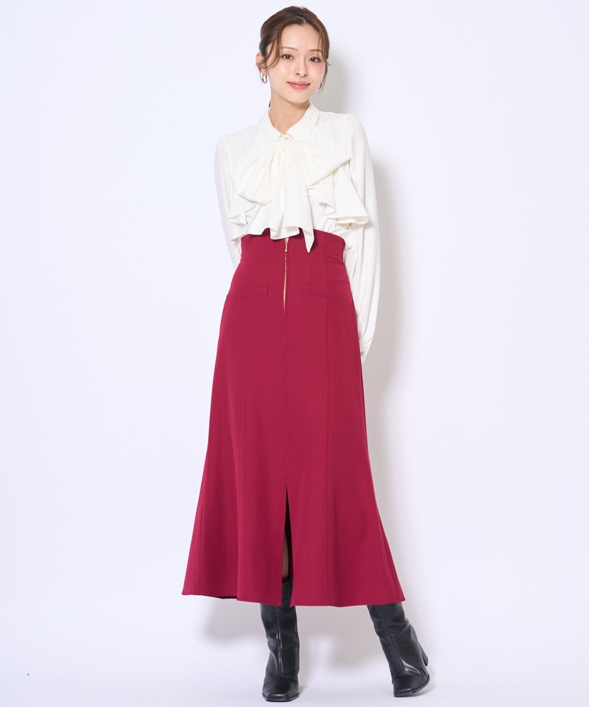 フロントZIPマーメイドスカート