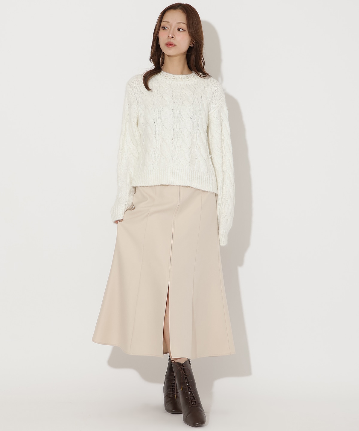 フロントZIPマーメイドスカート