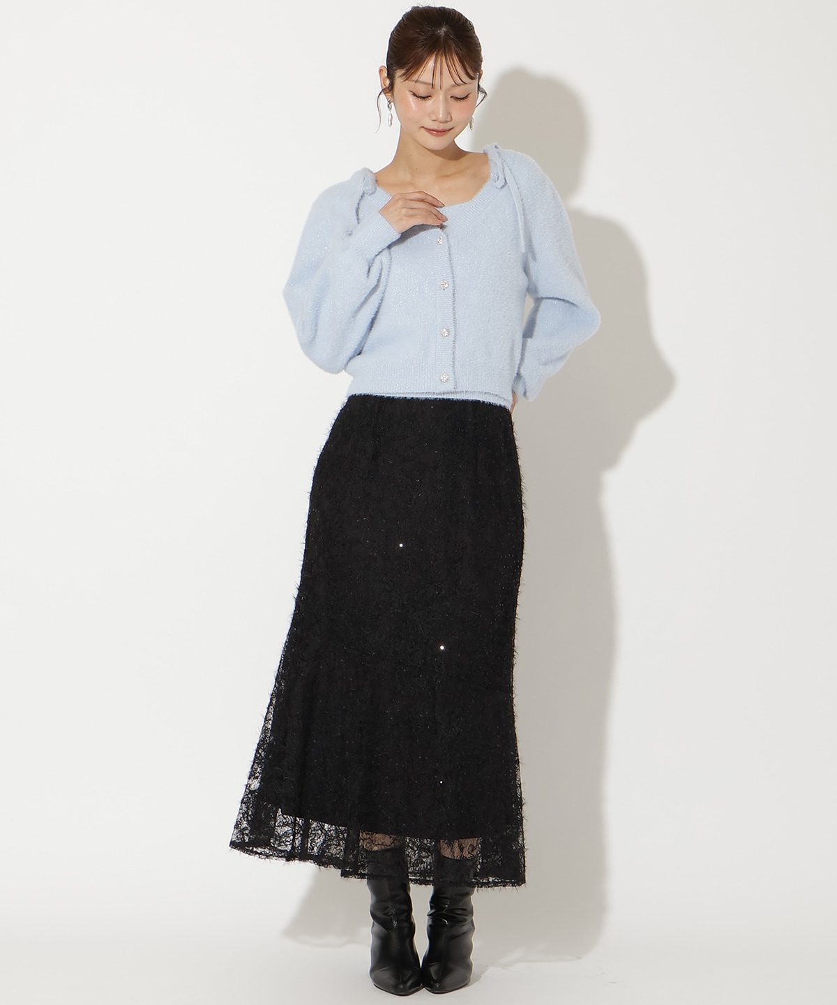 へアリーレースマーメイドスカート