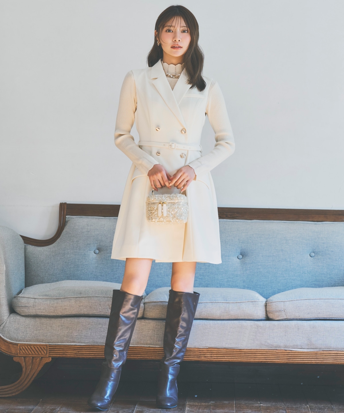 2WAYテーラードジレミニワンピース