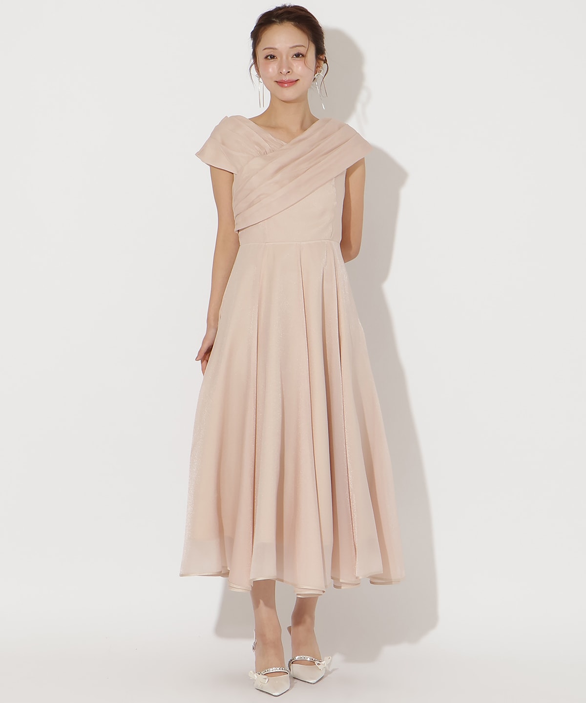 チュールカシュクールドレス