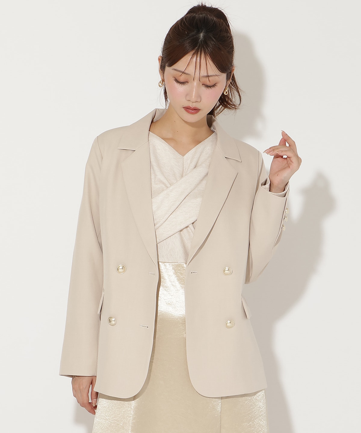 Sheller ダブルブレストテーラードジャケット Sheller ダブルブレストテーラードジャケット SUBLATIONS