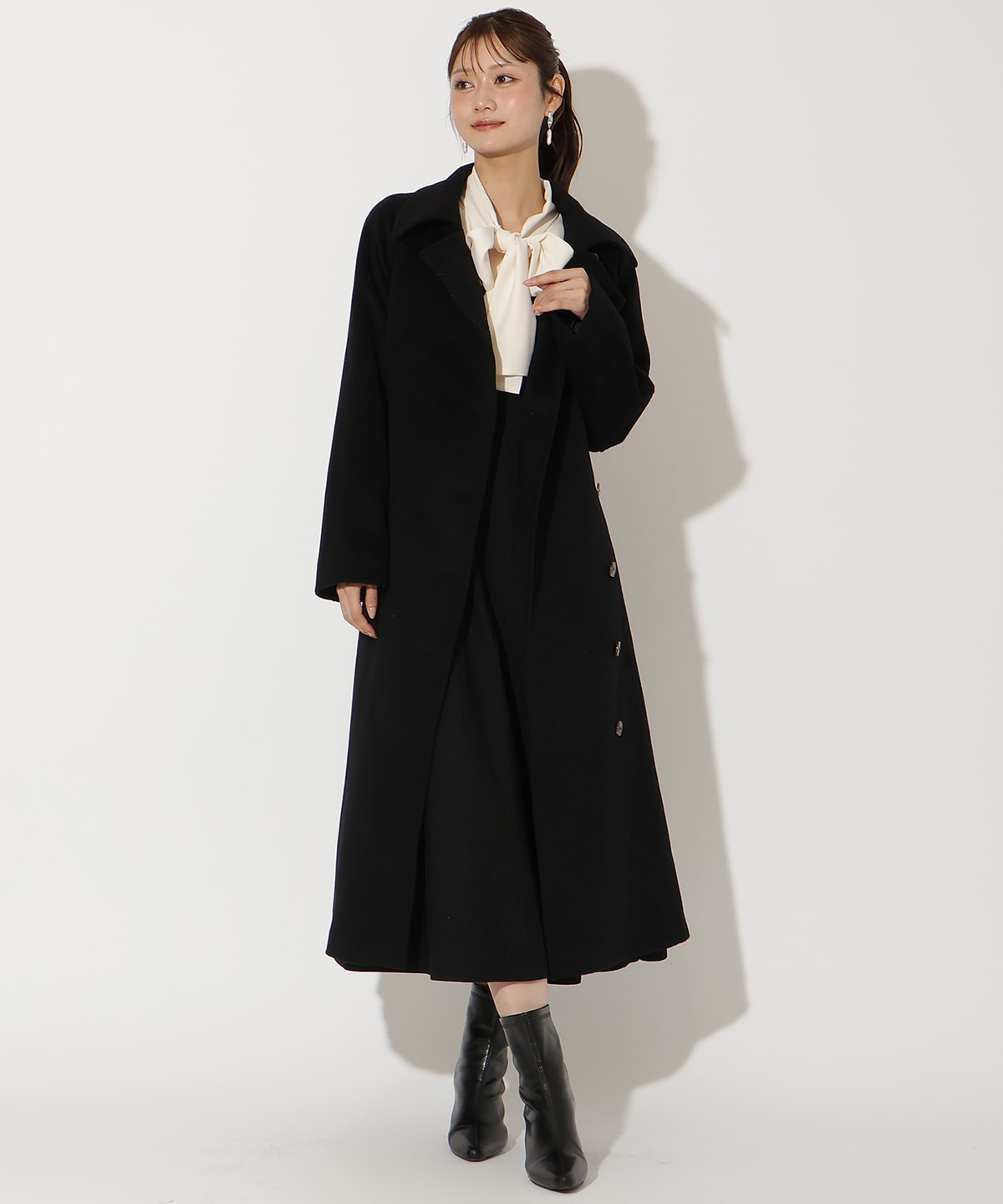 ウールビーバーロングコート