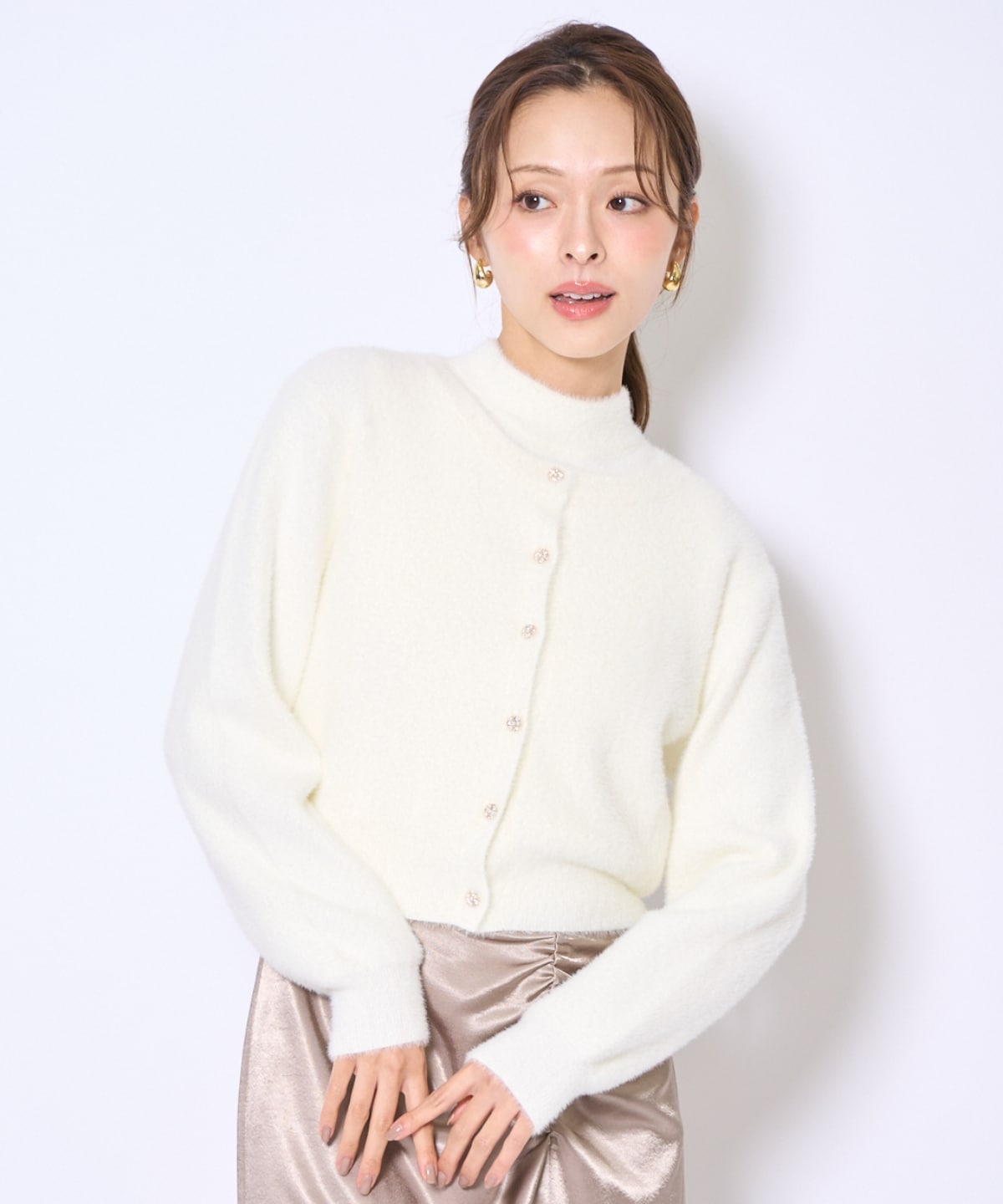 ラメフェザーニットアンサンブル