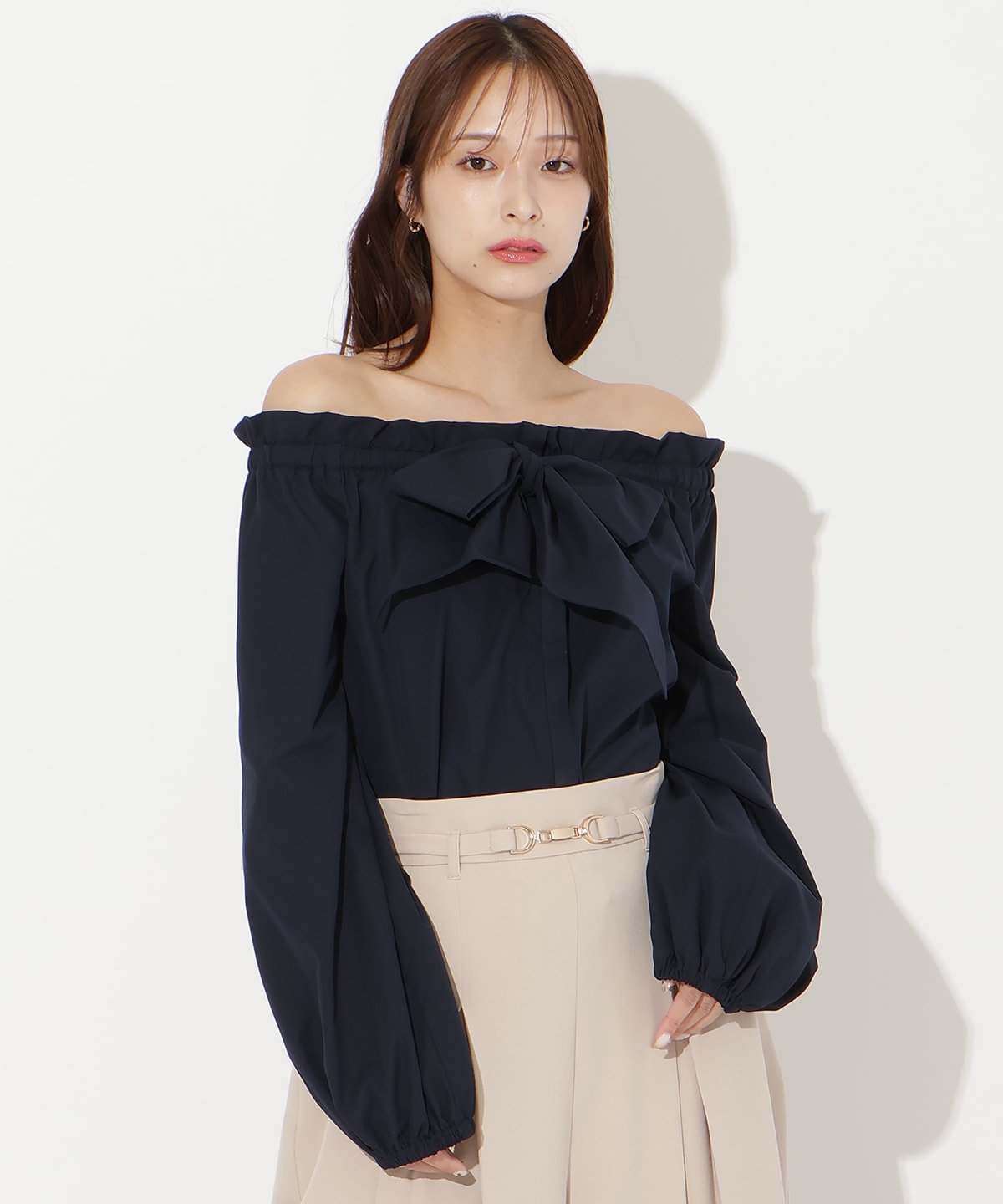 【先行予約受付中】ドロストボウタイ2WAYブラウス
