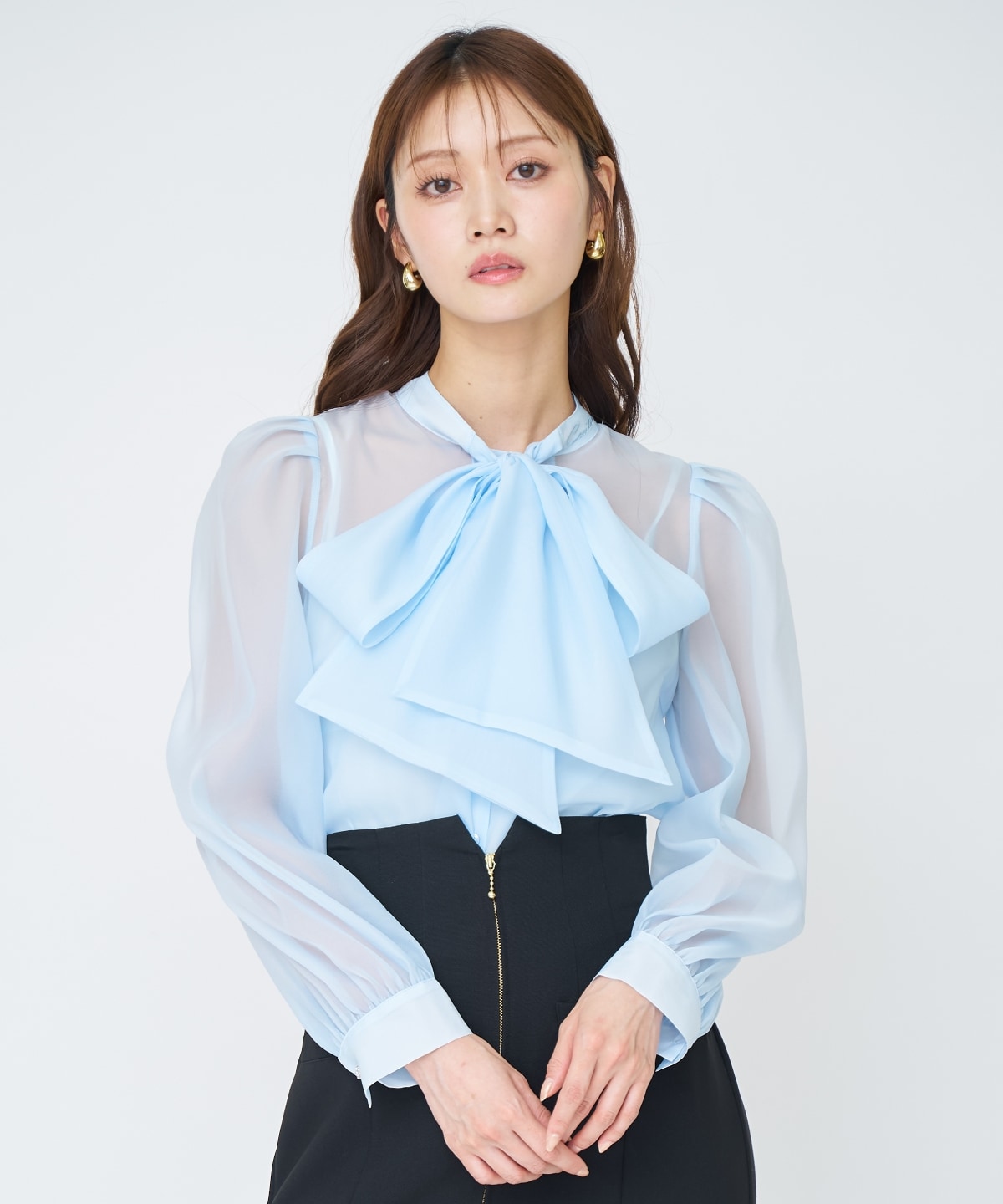 【先行予約受付中】シアーボウタイブラウス