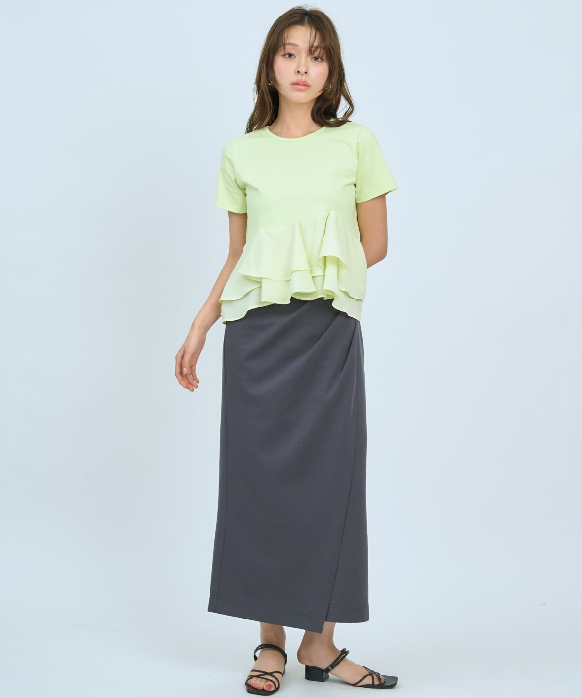 【先行予約受付中】ハイストレッチタックストレートスカート