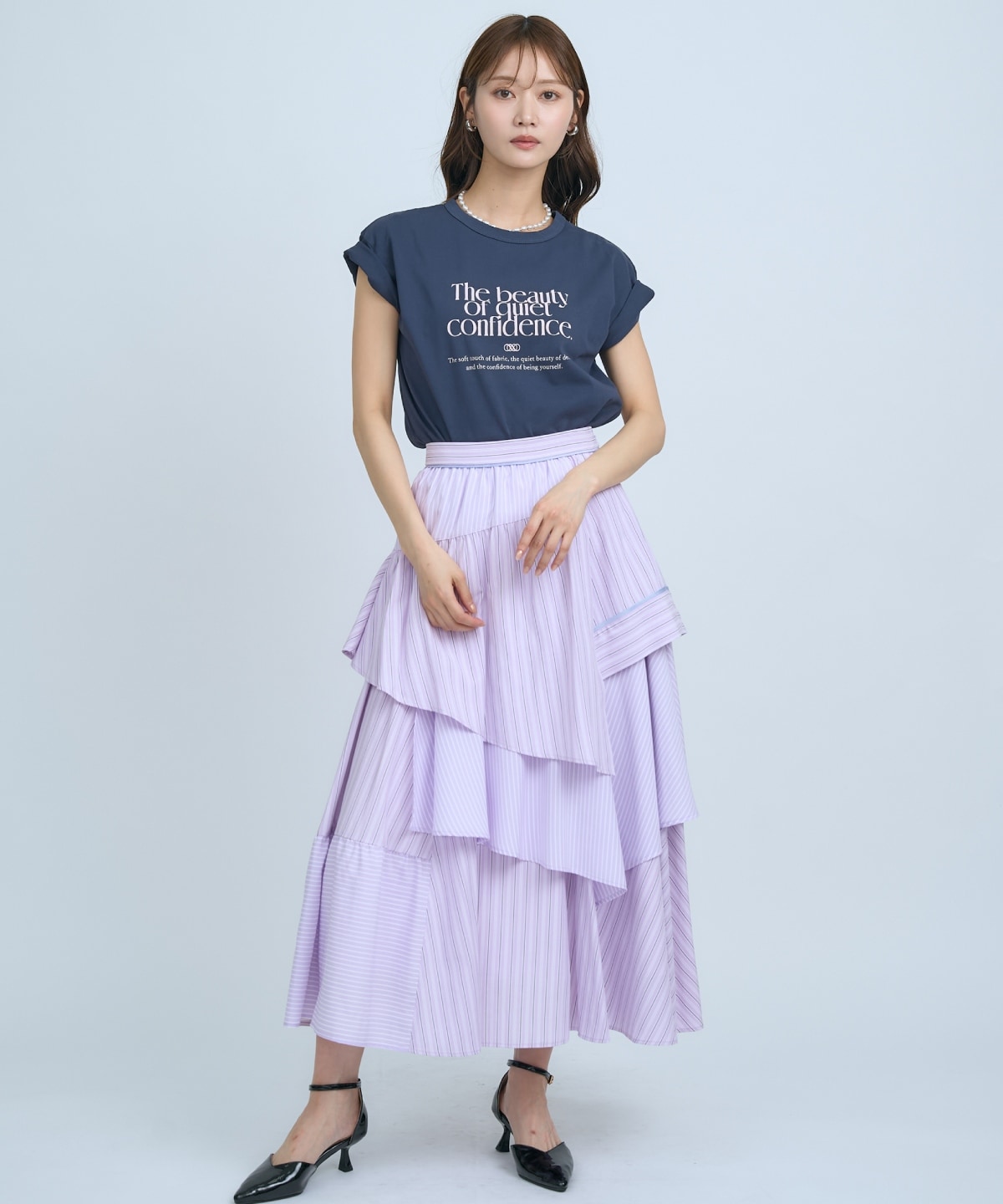 マルチストライプスカート