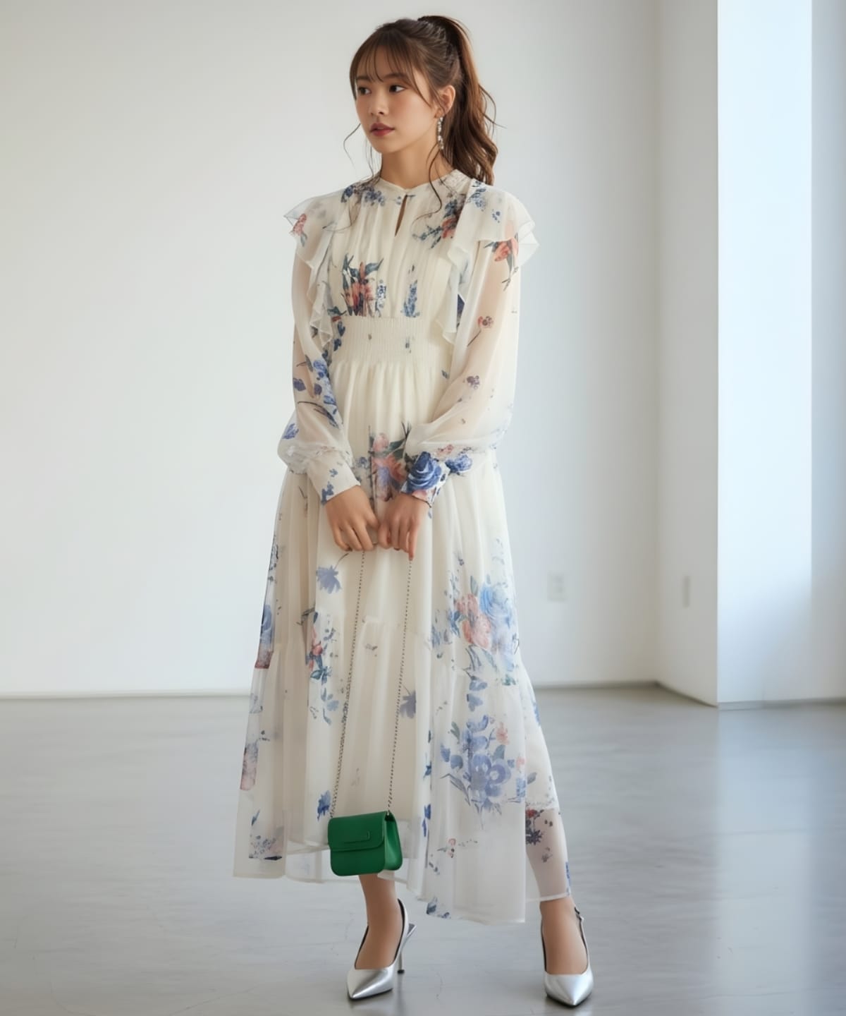 【先行予約受付中】フラワープリントタックワンピース