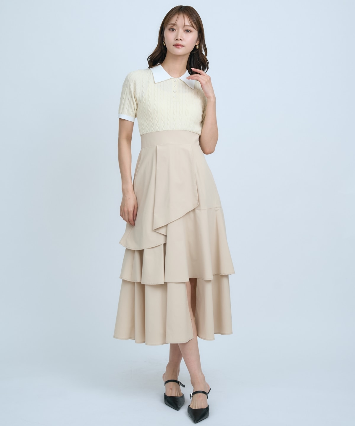 【先行予約受付中】イレギュラーヘムドッキングワンピース