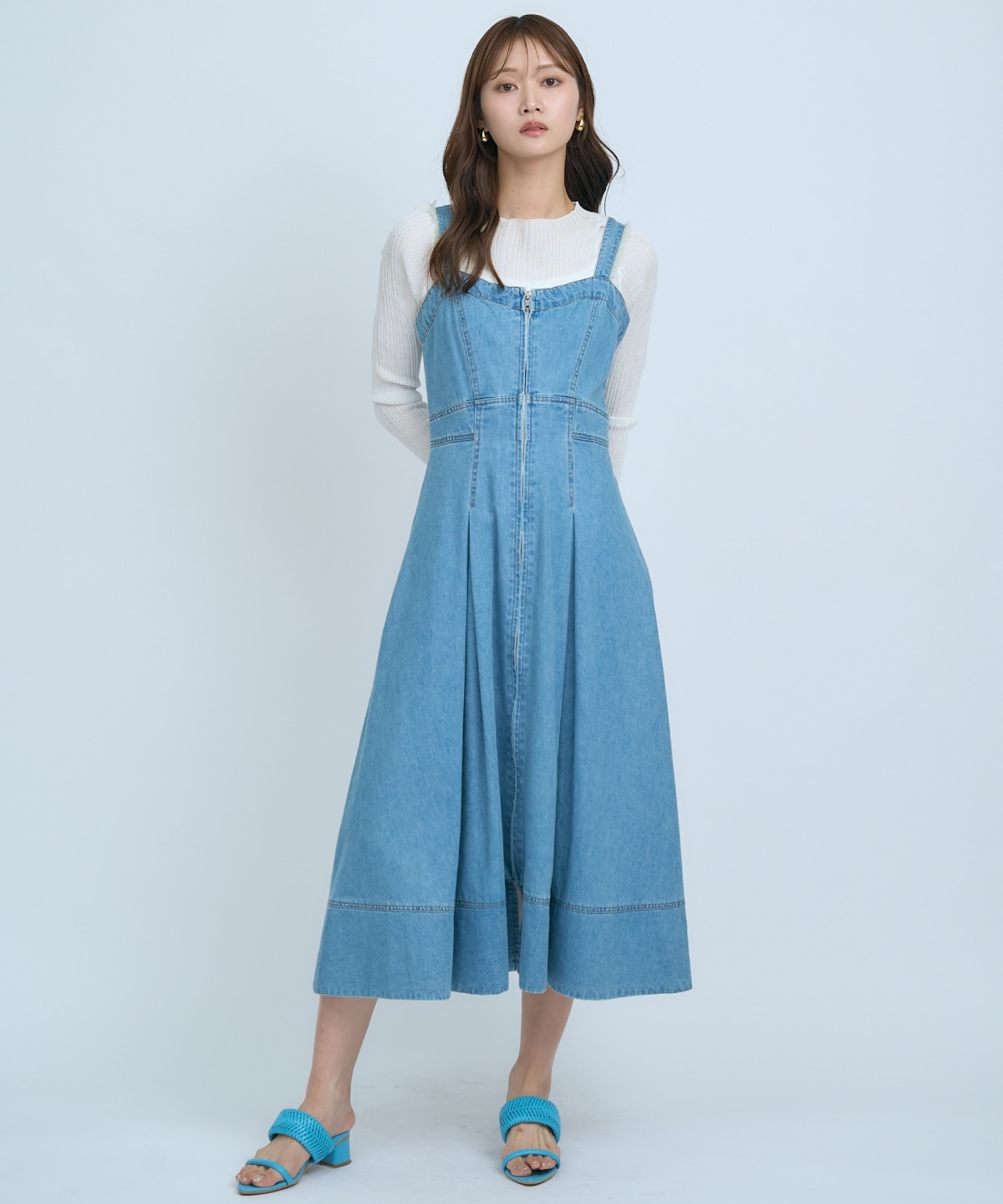 【先行予約受付中】デニムジャンパースカート