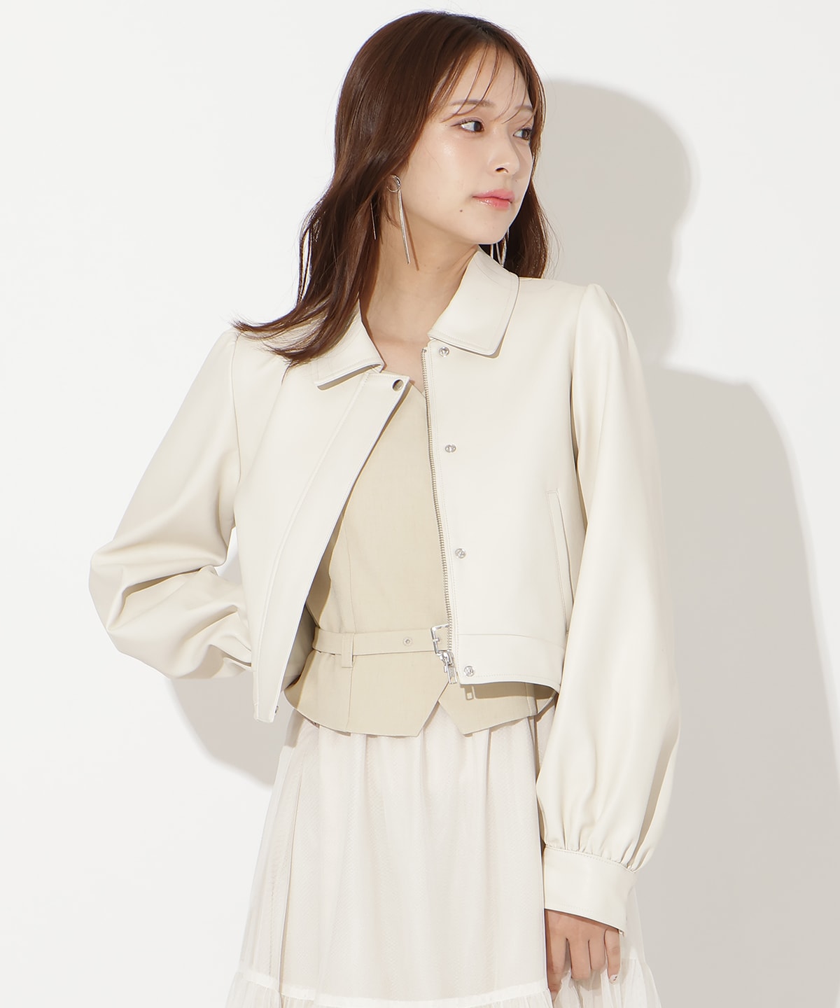 【先行予約受付中】フェイクレザーブルゾン