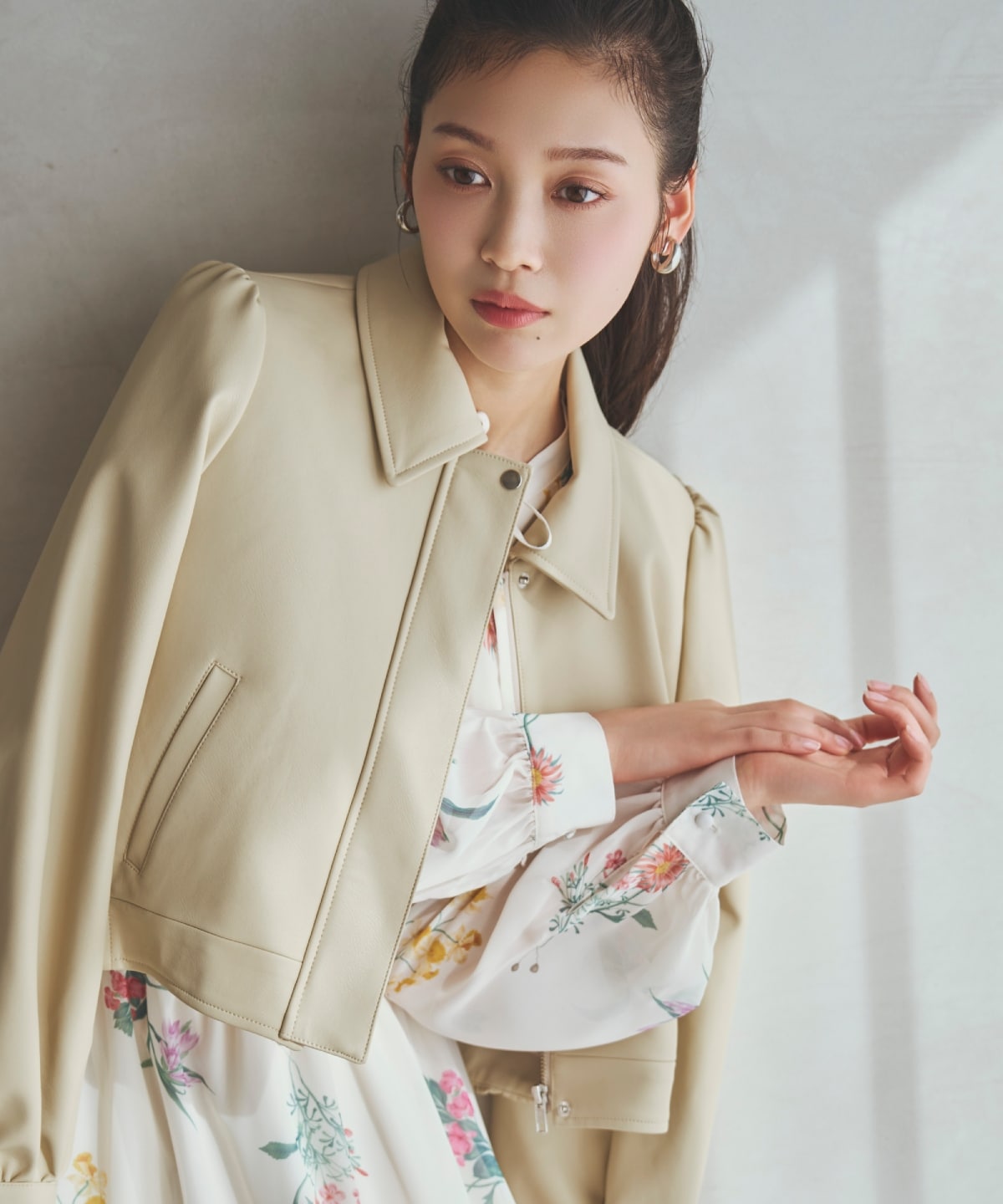 【先行予約受付中】フェイクレザーブルゾン