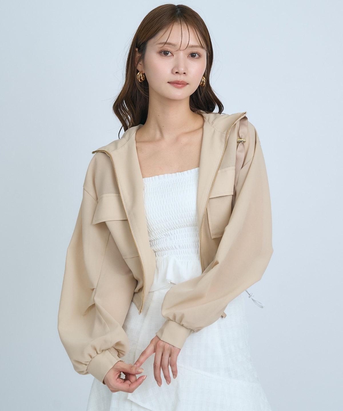 【先行予約受付中】シアーフーディーブルゾン