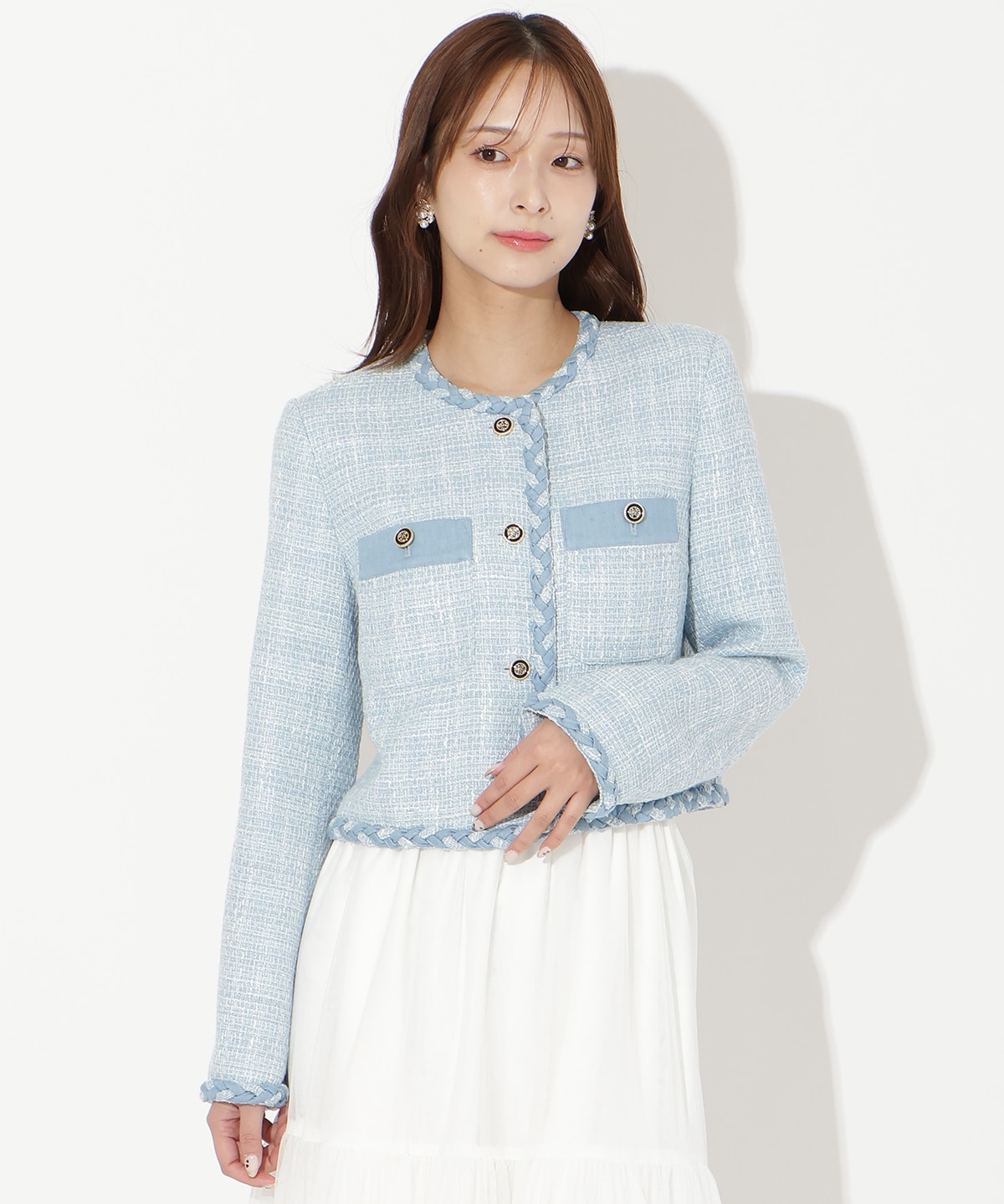 【先行予約受付中】デニムコンビツイードジャケット