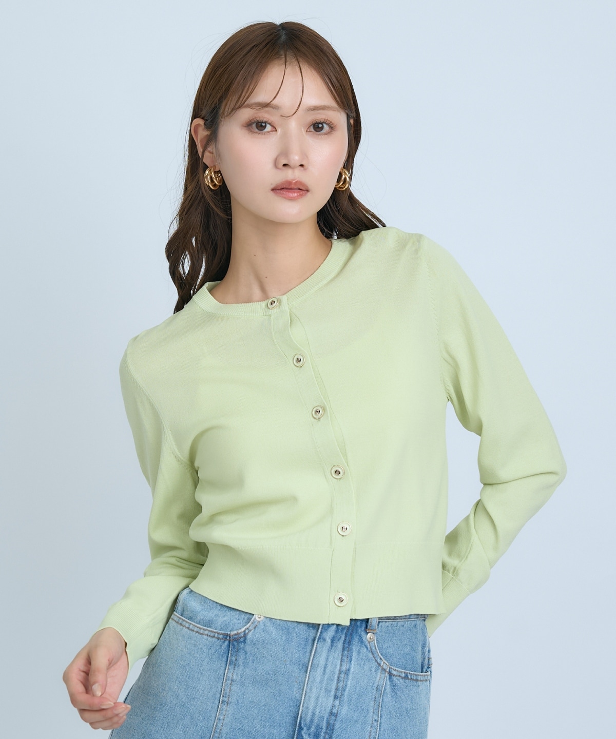 【UVカット】クルーネックカーディガン