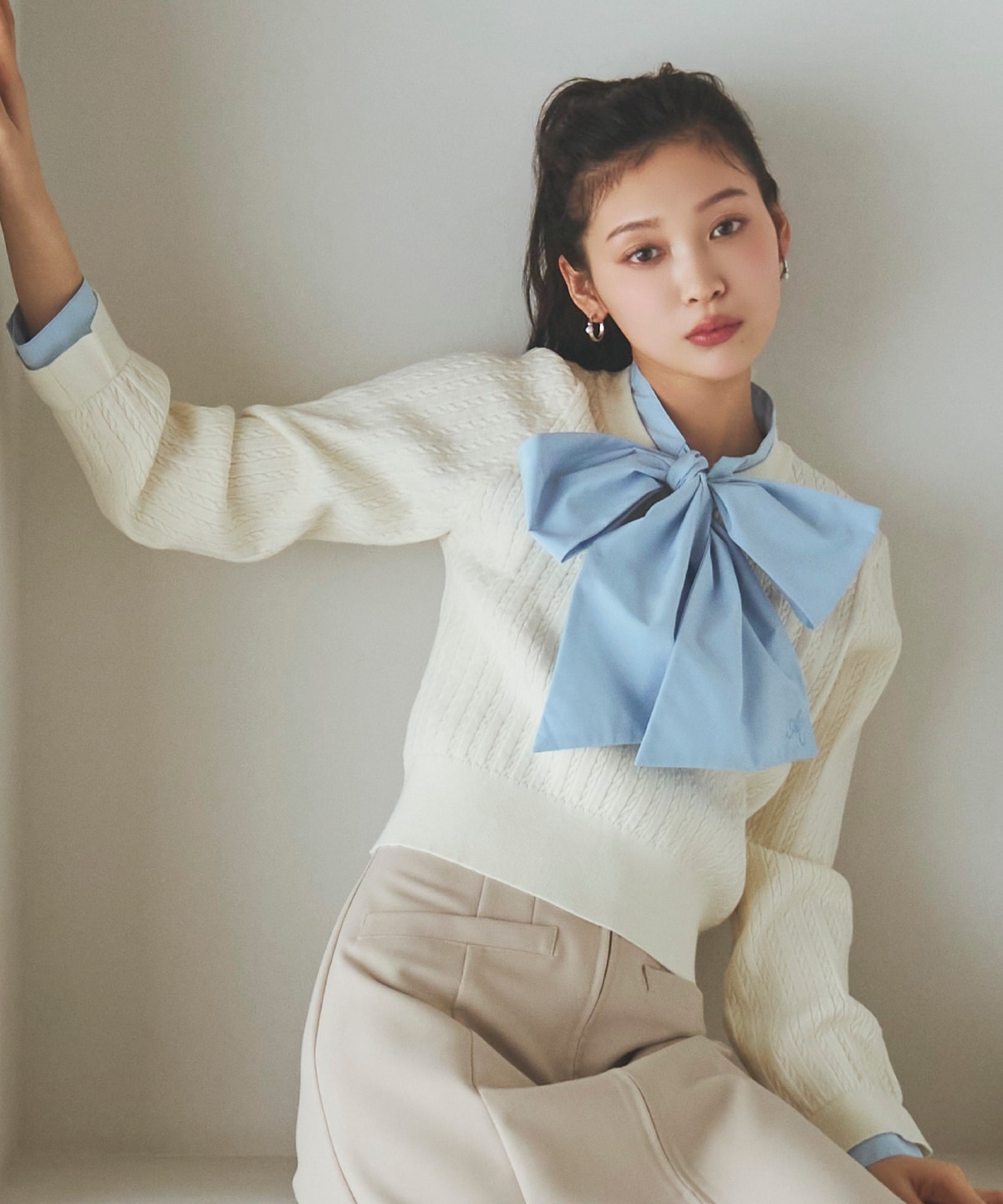 【先行予約受付中】ボウタイニットプルオーバー