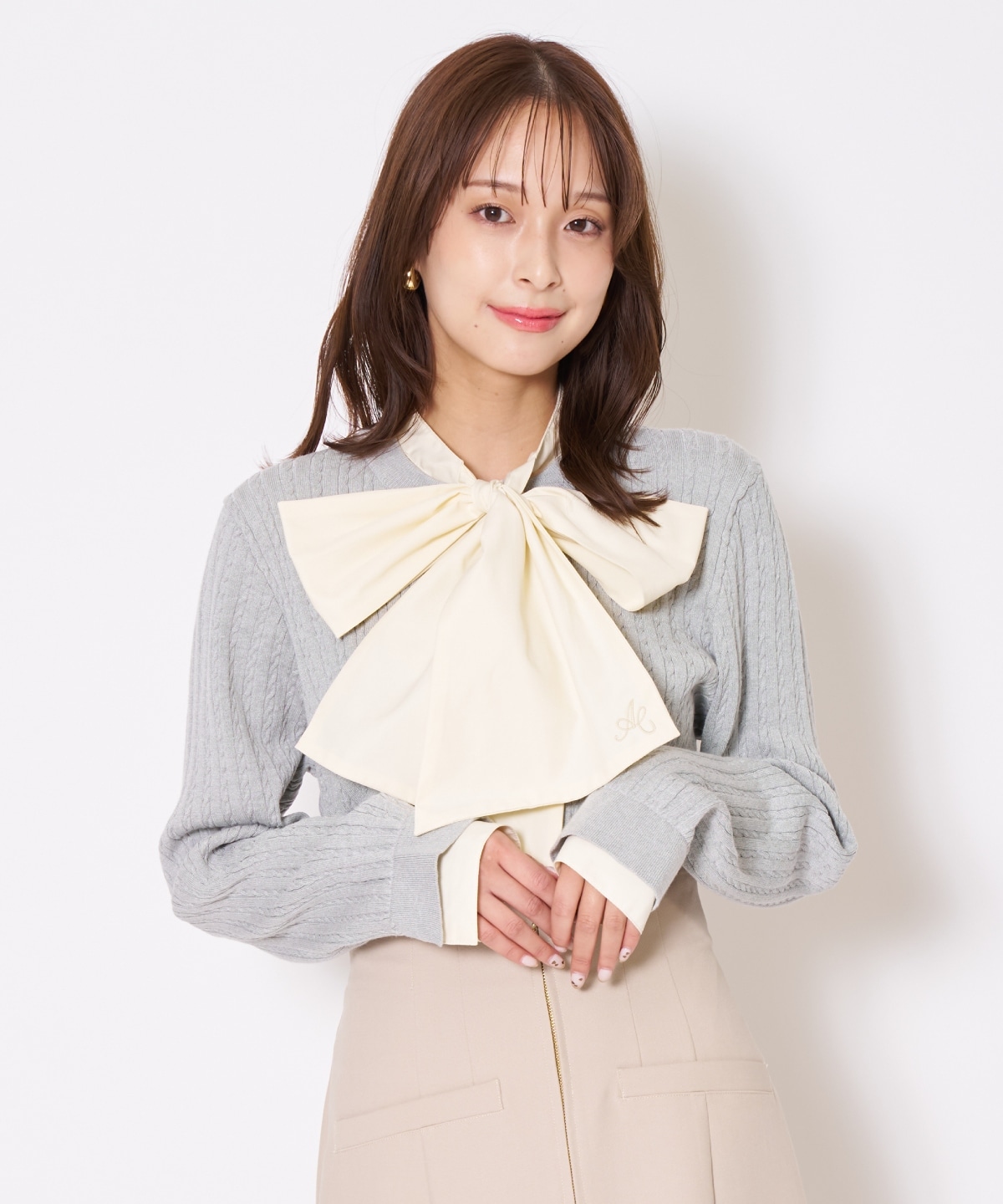 【先行予約受付中】ボウタイニットプルオーバー