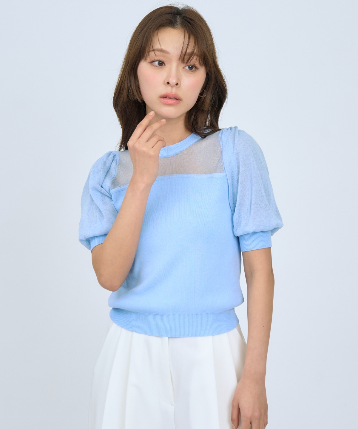 【先行予約受付中】シアーニットクルーネックプルオーバー