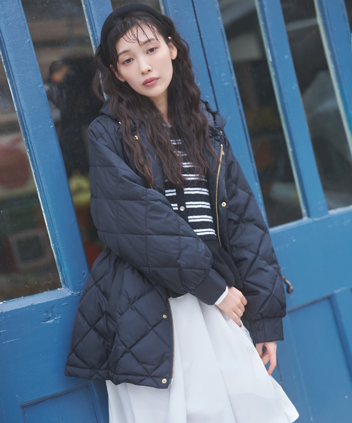 【TAION×AND COUTURE】ウエストドロストミドルダウンジャケット