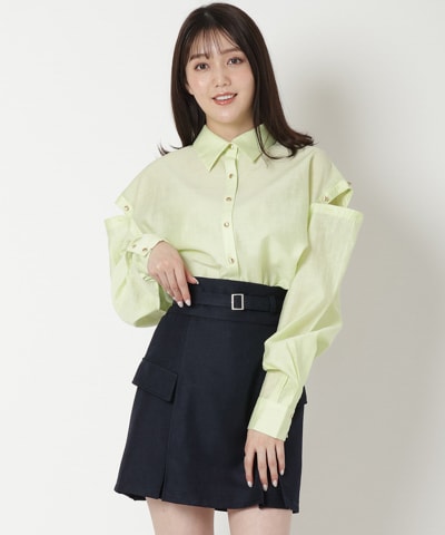 オープンショルダーシャツ