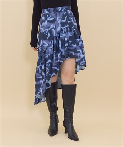 リボンプリントスカート