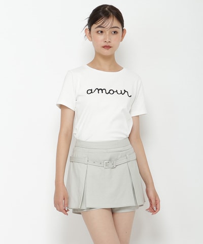 レイヤードデザインベルティッドショートパンツ