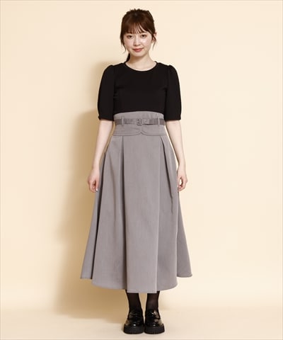 コルセットデザインドッキングワンピース