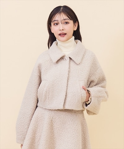 【セットアップ可能】ブークレショートコート