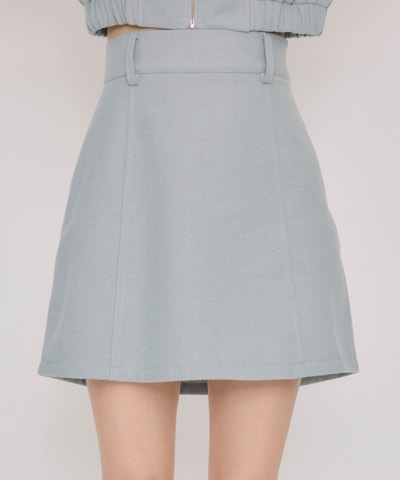 【セットアップ可能】ハイウエストフレアミニスカート