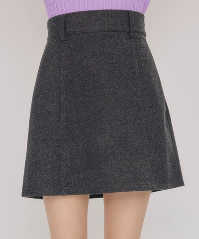 【セットアップ可能】ハイウエストフレアミニスカート