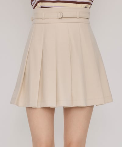 メルトンライクプリーツミニスカート