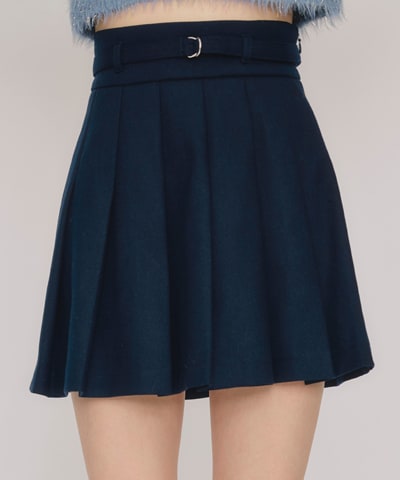 メルトンライクプリーツミニスカート