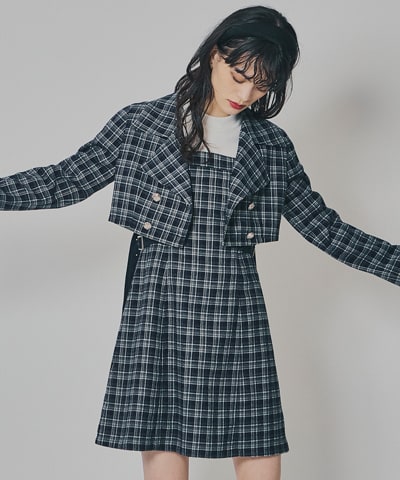 REDYAZEL ワンピース REDYAZEL ワンピース ビッグカラースクエアレースワンピース