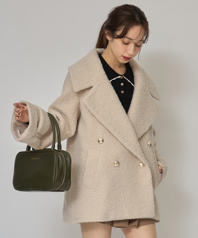 ボアダブルミドルコート