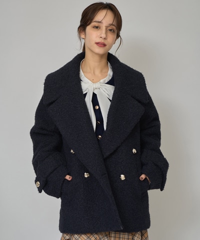 ボアダブルミドルコート