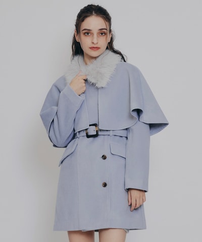 マルチWAYケープファーショートコート