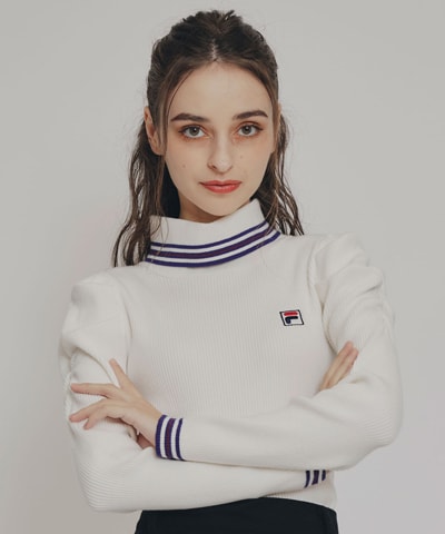 ［FILA×REDYAZEL］ラインタートルニットプルオーバー