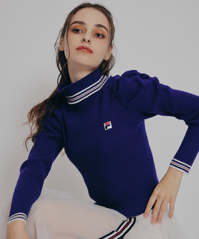 ［FILA×REDYAZEL］ラインタートルニットプルオーバー
