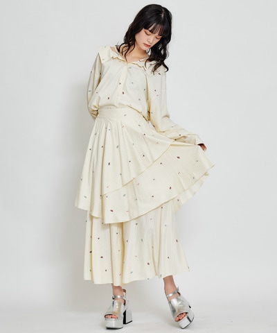 【セットアップ可能】REDYAZELアルファベットロゴ刺繍2WAYシャツブラウス