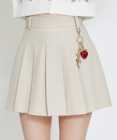 REDYAZEL×ハートチャームプリーツミニスカート