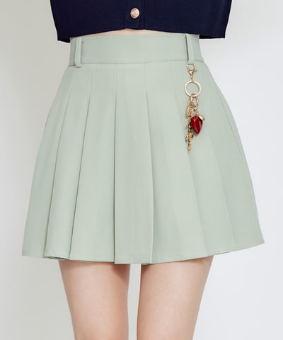 REDYAZEL×ハートチャームプリーツミニスカート