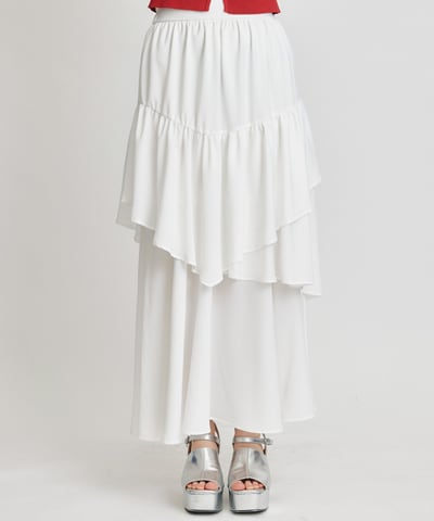 エアリーティアードロングスカート